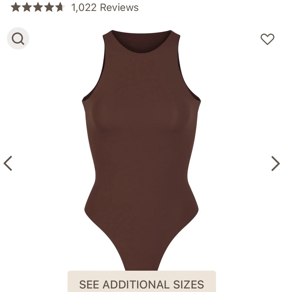 BROWN SKIMS BODYSUIT M NWOT